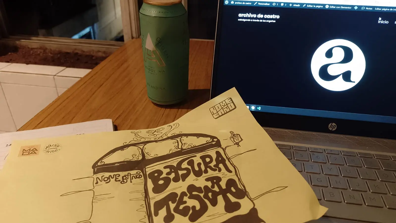 Flayer de Basuro Tesoro y web Archivo de Castro