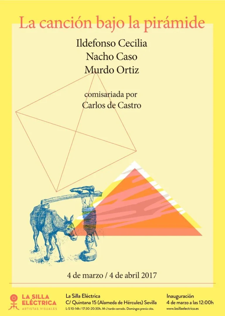 Cartel de la exposición La Canción bajo la Pirámide celebrada en Sevilla en 2017